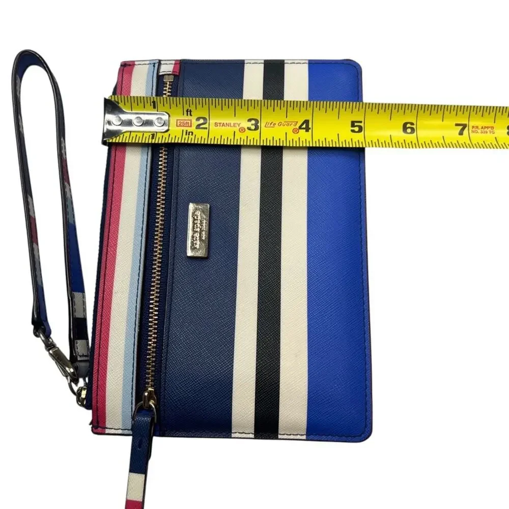 Kate Spade Wristlet Striped Laurel Way Print Nautical Sporty Classic Preppy
